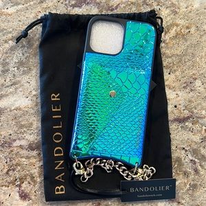 Bandolier Ariel wristlet - Iridescent Blue Green/ Gold - 13 Max Pro